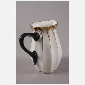 Burgau Zuckerdose und Sahnegießer "Gerippte Form"