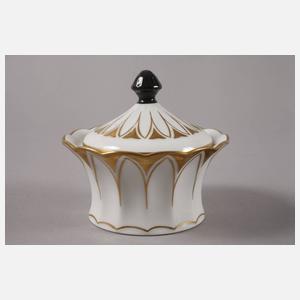 Burgau Zuckerdose und Sahnegießer "Gerippte Form"