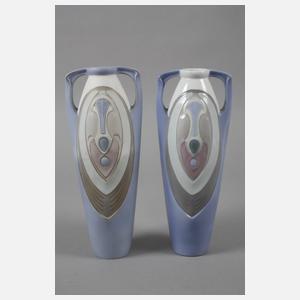 Galluba & Hofmann Ilmenau Paar Henkelvasen Jugendstil