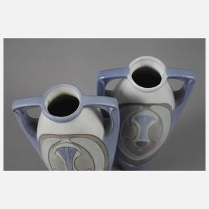 Galluba & Hofmann Ilmenau Paar Henkelvasen Jugendstil