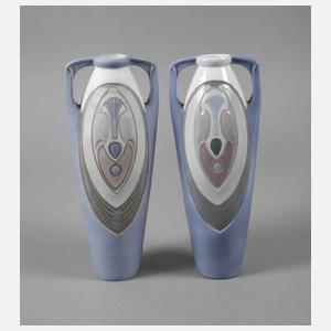 Galluba & Hofmann Ilmenau Paar Henkelvasen Jugendstil