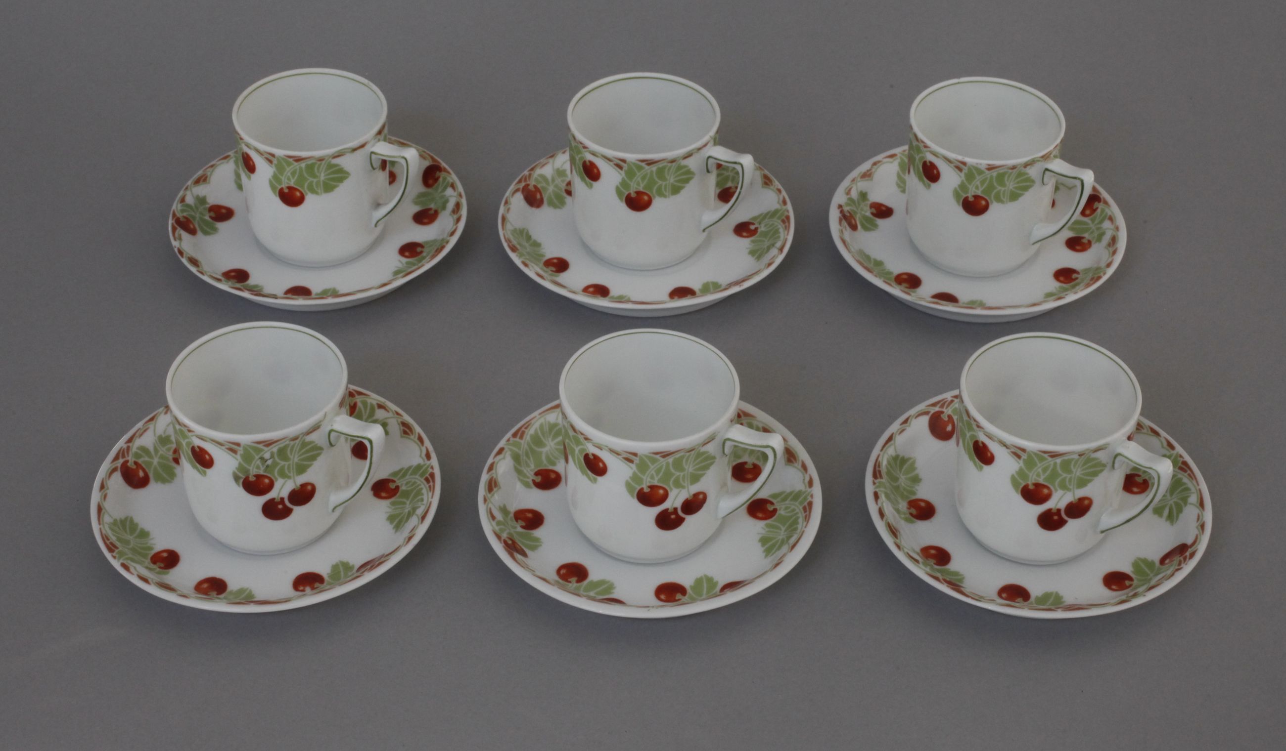 Hutschenreuther sechs Mokkatassen Schule Peter Behrens