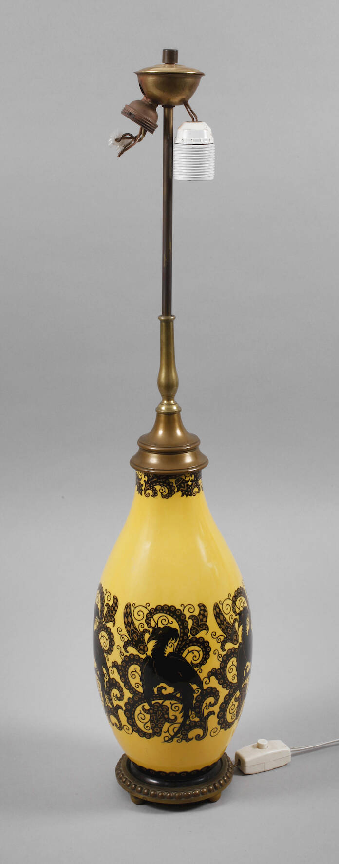 Hutschenreuther Lampenfuß Vogelmotiv