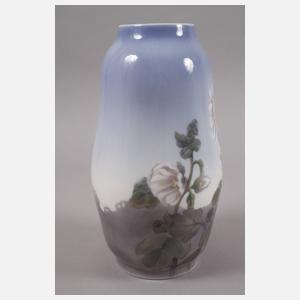 Kopenhagen Vase Stockrosendekor