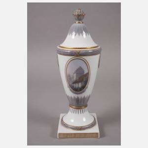 Kopenhagen Deckelvase Kirchenansicht "Dybbøl Kirke"