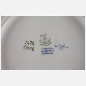 Kopenhagen acht Speiseteller Schmetterlingsdekor