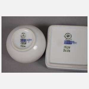 Kopenhagen Schale und Dose Schmetterlingsdekor