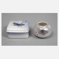 Kopenhagen Schale und Dose Schmetterlingsdekor111