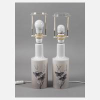 Kopenhagen Paar Bordlampen Schmetterlingsdekor111