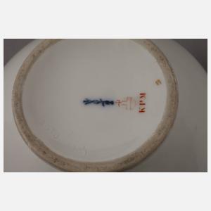 KPM Berlin Enghalsvase Emaillemalerei