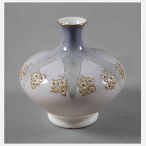 KPM Berlin Enghalsvase Emaillemalerei