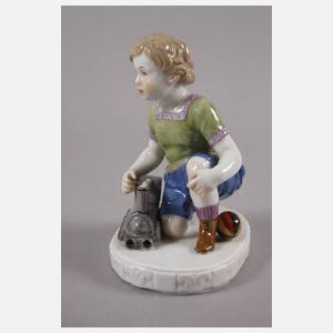 Meissen "Kind mit Lokomotive und Ball"