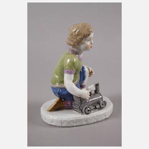 Meissen "Kind mit Lokomotive und Ball"
