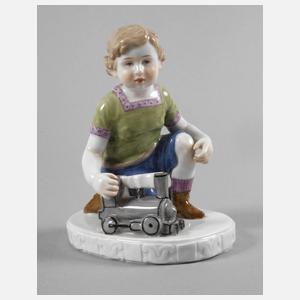 Meissen "Kind mit Lokomotive und Ball"