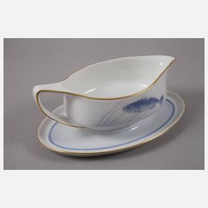 Rosenthal sechs Teller und Sauciere Fischmotiv