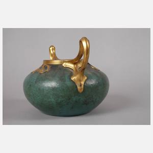 Jugendstilvase mit Metallmontierung