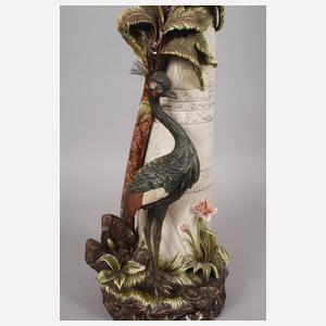 Übergroße Bodenvase mit Haubenkranich