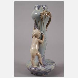 Hippolyte Boulenger & Cie. Vase mit Putto