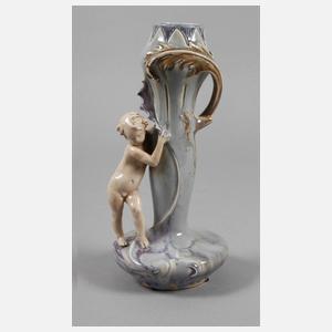 Hippolyte Boulenger & Cie. Vase mit Putto