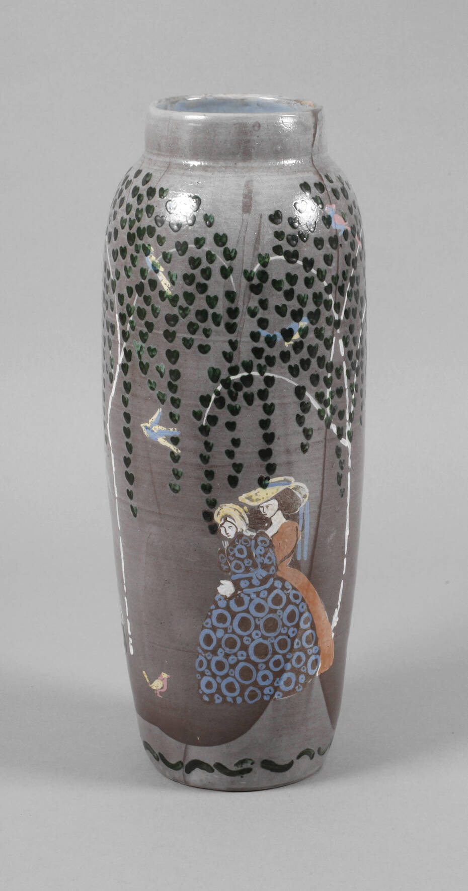 Anton Lang Vase mit Figurenmalerei