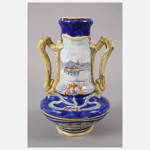 Henkelvase Fayence