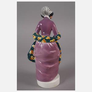 Goldscheider Wien Biedermeierdame "Im Regen"