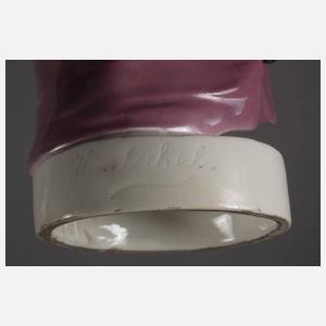 Goldscheider Wien Biedermeierdame "Im Regen"