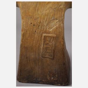 Goldscheider Wien Damenbüste mit Hut