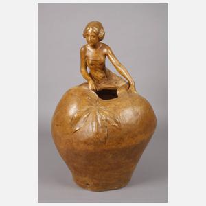 Goldscheider Wien große figürliche Vase