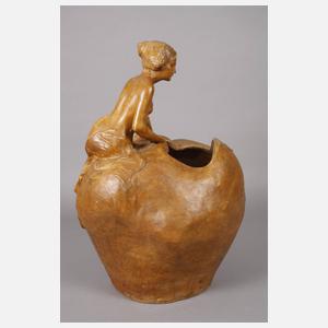 Goldscheider Wien große figürliche Vase