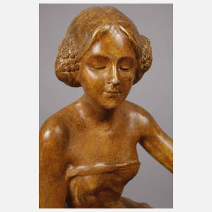 Goldscheider Wien große figürliche Vase