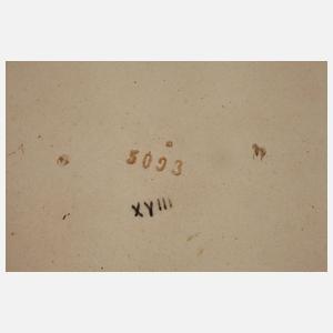 Johann von Schwarz runde Platte "Trinkende"