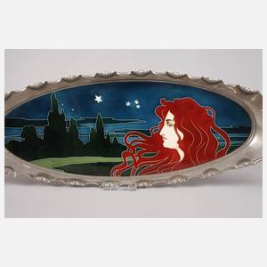 J. von Schwarz Tablett "Die Nacht"