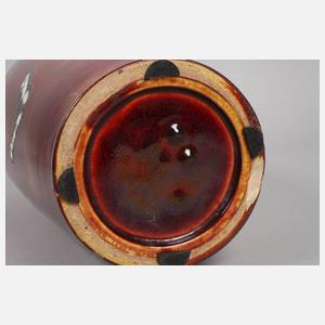 Clement Massier Vase Schmetterlingsdekor