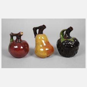 Drei Schnapsflaschen Richard Riemerschmid