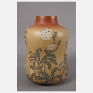 Villeroy & Boch Mettlach große Vase Mohnblumendekor