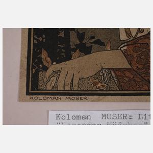 Koloman Moser, Lesendes Mädchen