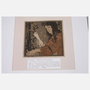 Koloman Moser, Lesendes Mädchen