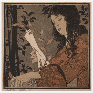Koloman Moser, Lesendes Mädchen