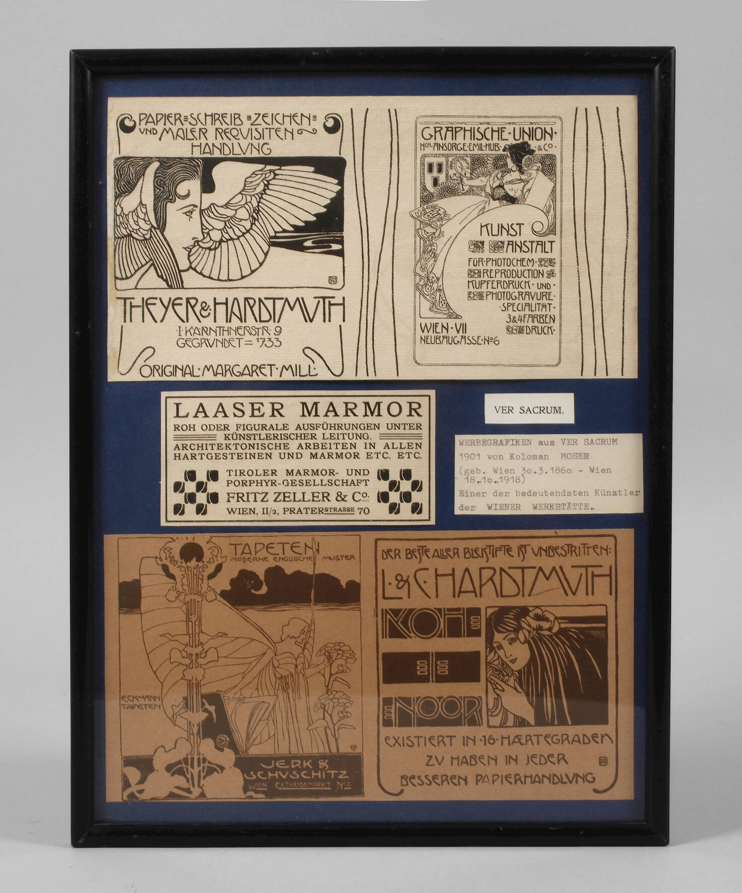 Koloman Moser, Werbevignetten aus "Ver Sacrum"