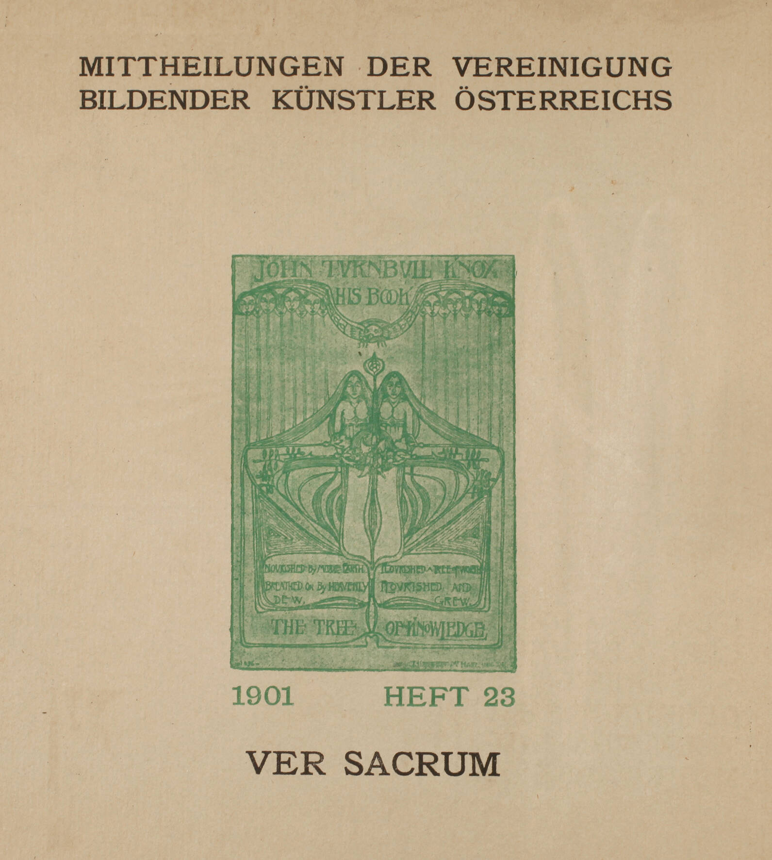 Titelblatt "Ver Sacrum"