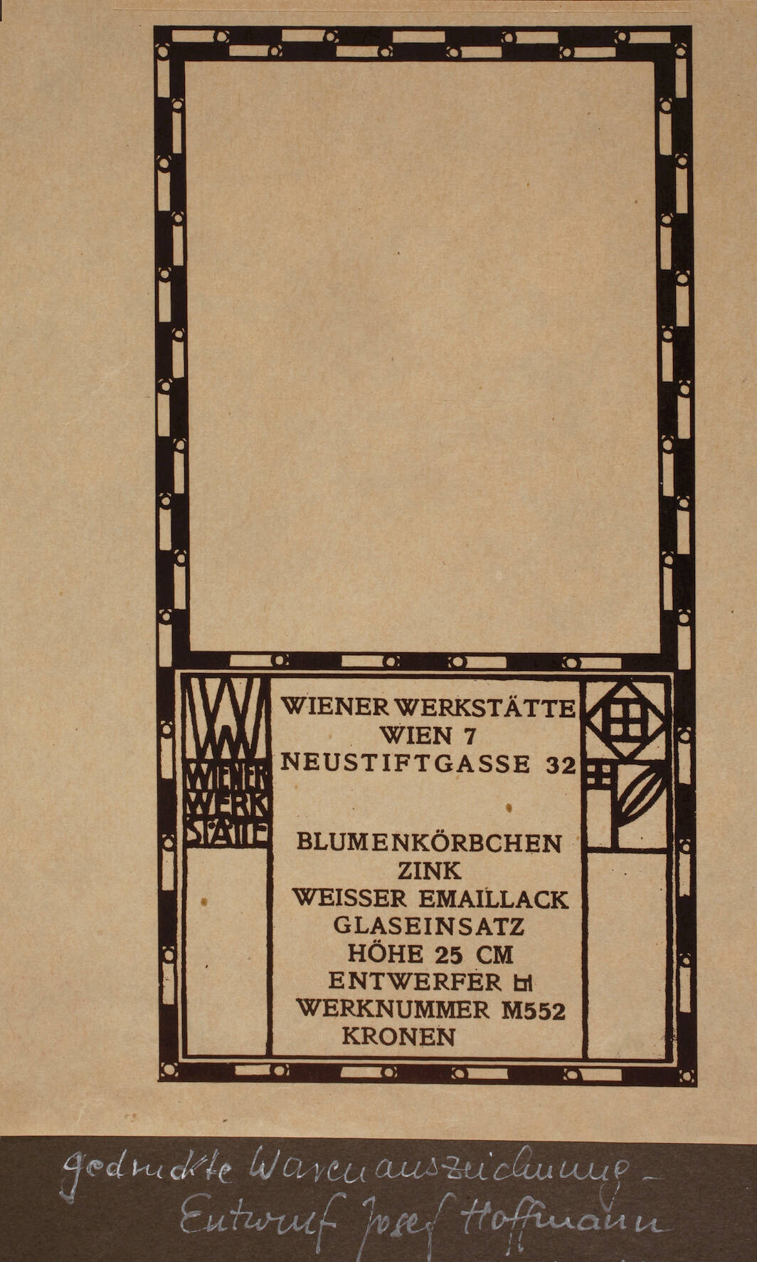 Musterkarte Wiener Werkstätte