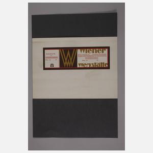 Seltener Gutschein der Wiener Werkstätte