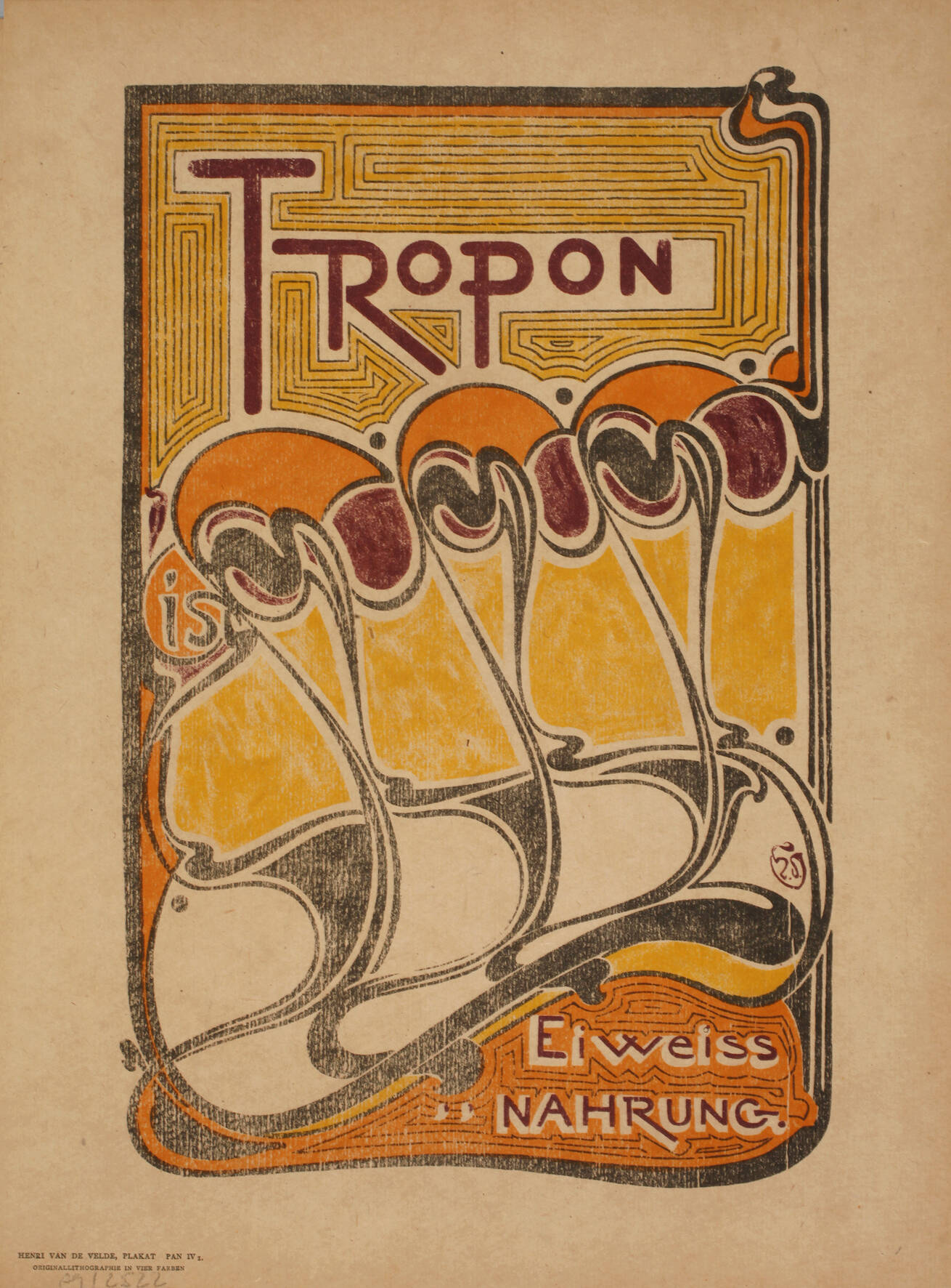 Henry van de Velde, Werbeplakat Tropon