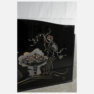 Große Ätzglasscheibe Art déco