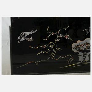 Große Ätzglasscheibe Art déco