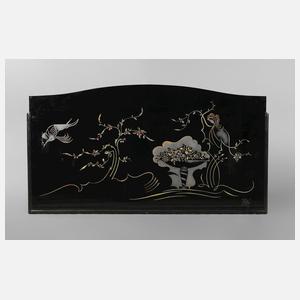 Große Ätzglasscheibe Art déco