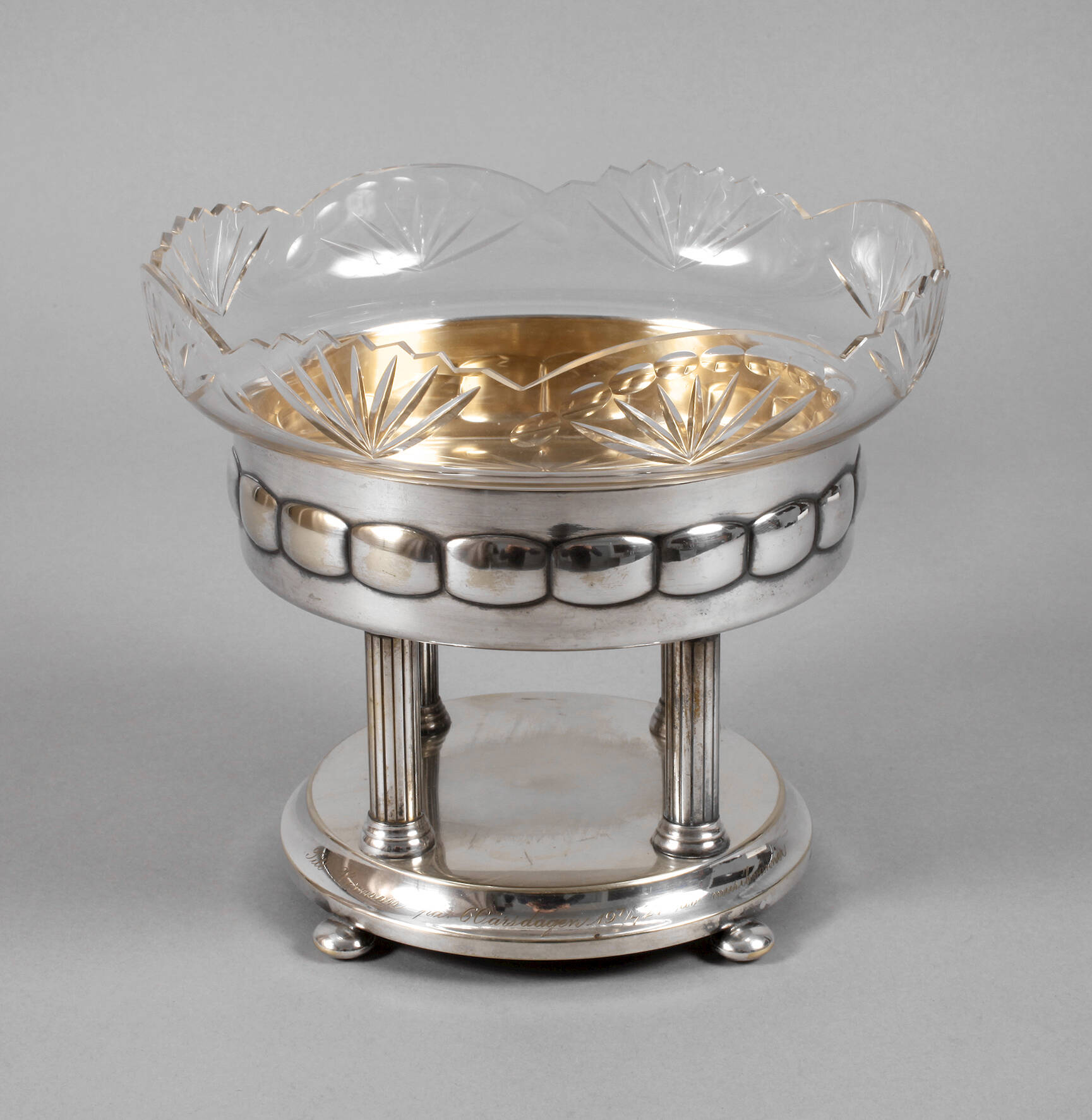 WMF Geislingen Tafelaufsatz mit Glaseinsatz