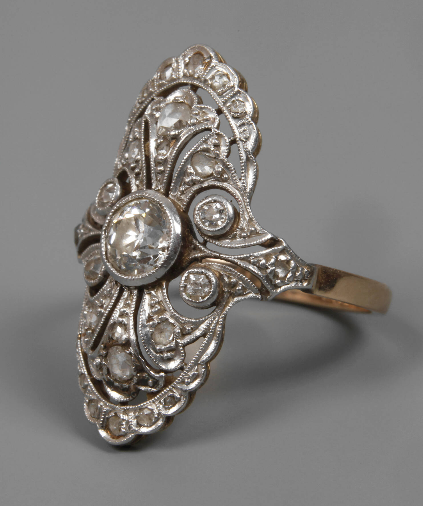 Diamantring Art déco