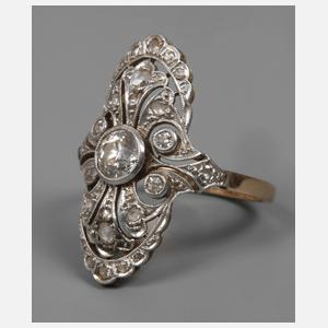 Diamantring Art déco